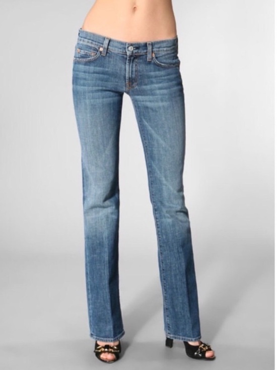 7 For All Mankind Denim - 7 For All Man Kind Y2K Distressed Medium Wash Bootcut Jeans Low Rise #700370-28W